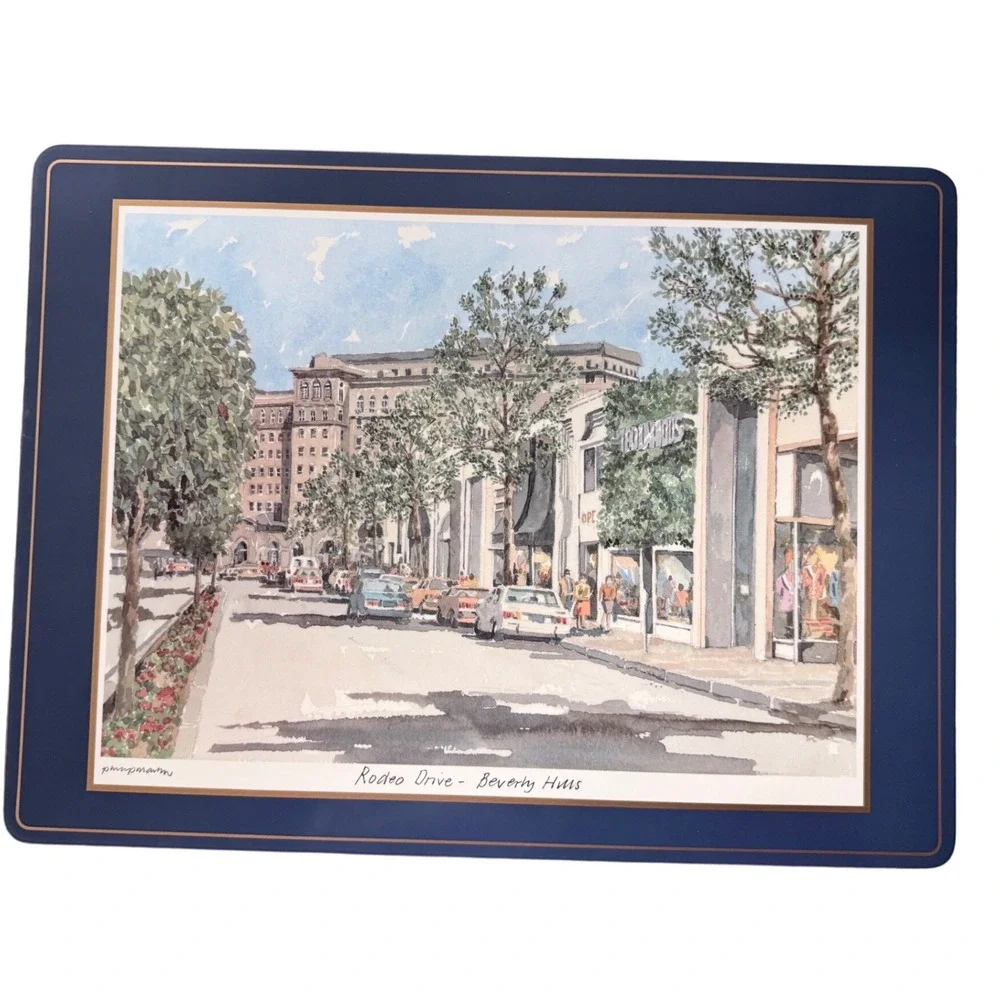Pimpernel Placemats 4 Rodeo Drive Beverly Hills Santa Monica Pier Marina Del Rey